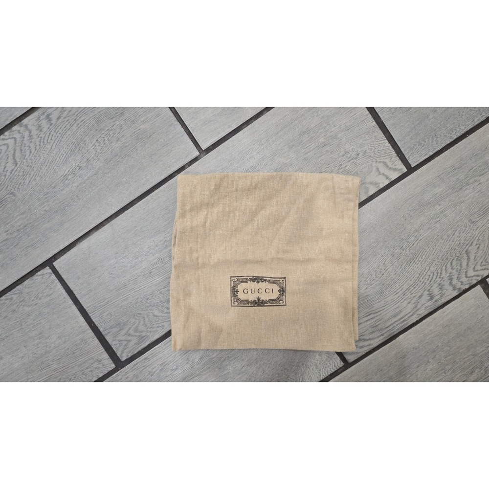 Gucci Vintage Beige Drawstring Dust Bag Shoe Handbag Storage Pouch 10x10